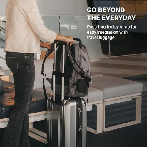 SWISSGEAR 1900 ScanSmart Laptop Backpack, Fits Most 17-Inch Laptops, TSA-Friendly Lay-Flat Design, RFID Protection, and Tablet Pocket, Black, 31L, 18.5-Inch