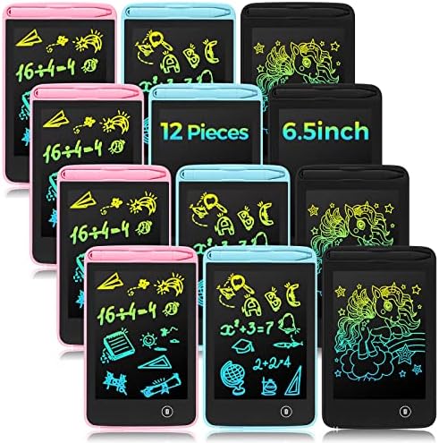 Zhehao 12 Pcs LCD Writing Tablet for Kid 6.5'' Doodle Board Drawing Tablet