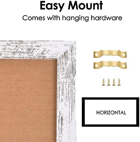 Magnetic Weekly Whiteboard and Cork Board, White Wood Frame, 16" x 8"