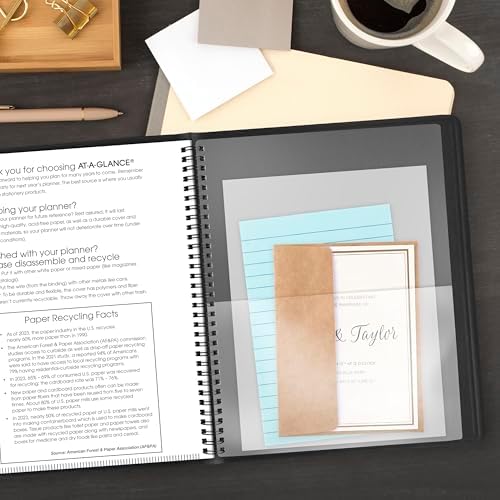 AT-A-GLANCE 2027 Planner, Monthly, 15-Month Jan-Mar, 9" x 11", Unruled Daily Blocks, Black (702600527)