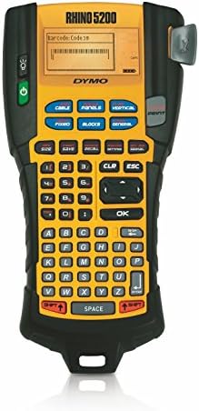 DYMO Industrial Label Maker Rhino 5200 Label Maker Time-Saving Hot Keys Prints Fast Durable For Job Sites and Heavy-Duty Labeling Jobs