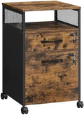 VASAGLE 2 Drawer File Cabinet with Lock, Rolling Printer Stand