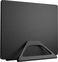 Aluminum Vertical Laptop Stand with Gravity Auto-Lock – Adjustable Laptop Holder Vertical fits MacBook Pro/Air, Chromebook & Gaming Laptops up to 17.3" – Space-Saving Desktop Dock - Black