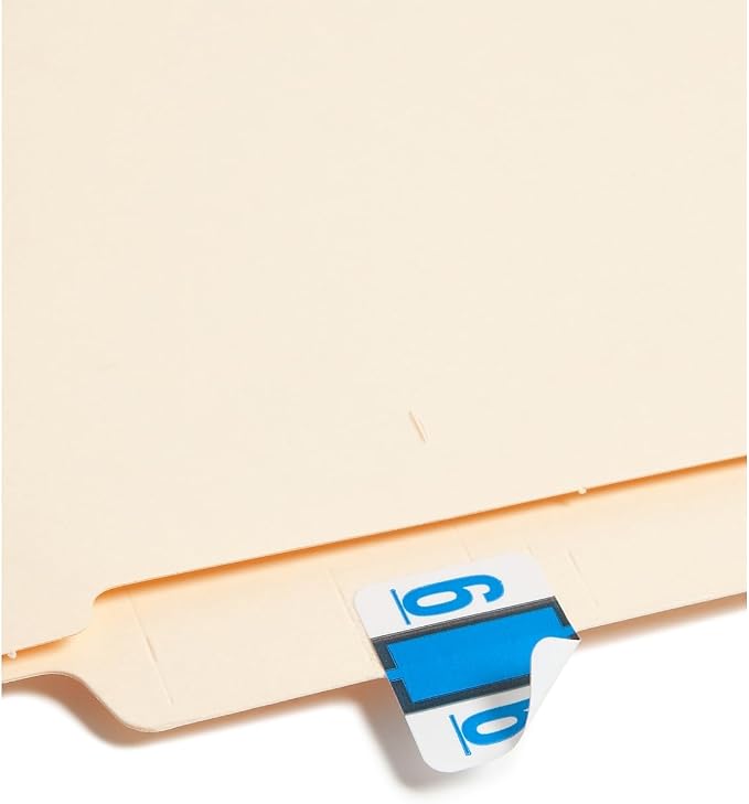 Smead BCCRN Bar-Style Color-Coded Numeric Label, 6, Label Roll, Blue, 500 Labels per Roll (67376)