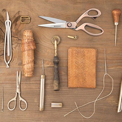 Westcott 8" Bent Stainless Steel Copper-Finish Scissors For Office & Home, 2 Pack (17600)