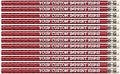 Express Pencils Personalized Pencils - Round - Glitz & Glitter Foil Theme - Full Color Print w/your name, message, text or logo FREE PERSONALIZATION ** Great gift ideas - 12 PC. Set (RED PRISM)