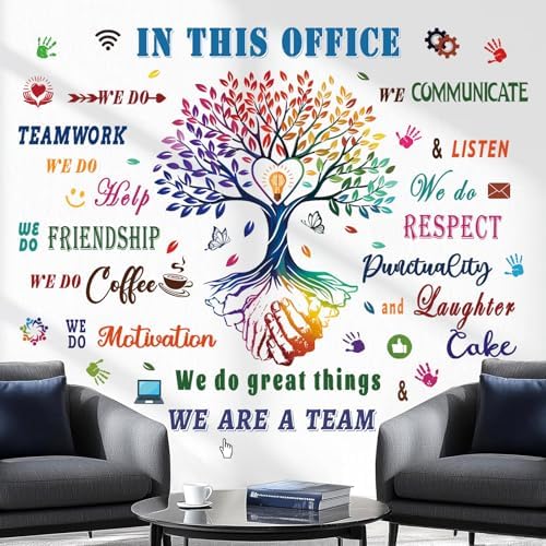 wondever Office Inspirational Wall Decals Teamwork Quotes Wall Stickers