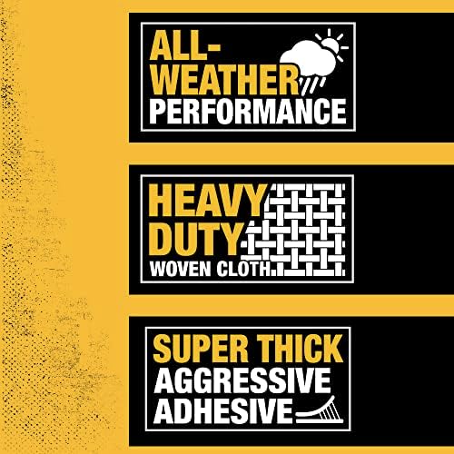 DEWALT Ultra Tough Duct Tape, 1.88 in x 30 yd, Heavy Duty, Ultra Strong, Aggressive Adhesive, All-Weather, Single Roll, Black