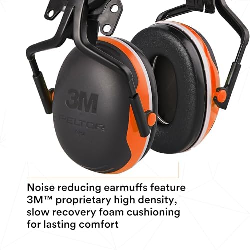 3M PELTOR Hearing Protection Earmuffs, X4 Series Noise Protection, Construction, Manufacturing, Assembly, Sanding