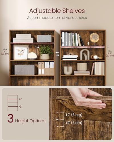 VASAGLE 4-Tier Bookshelf, Storage Organizer, 31.5 x 9.4 x 42.5 Inches