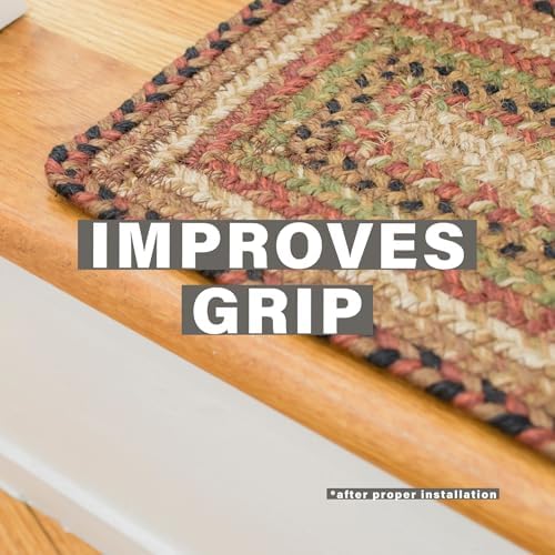 Homespice Gingerbread Jute Braided Stair Treads, Rect 8x28 Set of 13