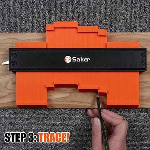 Saker Contour Gauge Profile Tool with Lock 10Inch, Father's Day Packaging