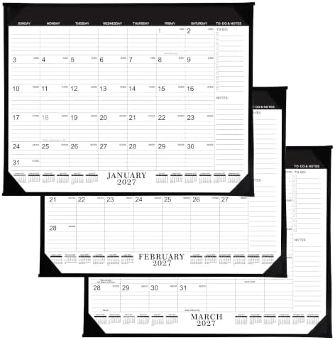 2027 Desk Calendar - JAN 2027 - DEC 2027, 12 Monthly Calendar, 17" x 22"