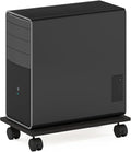 Furinno Econ Home Office Under Desk CPU/Printer Holder with Wheels, Espresso