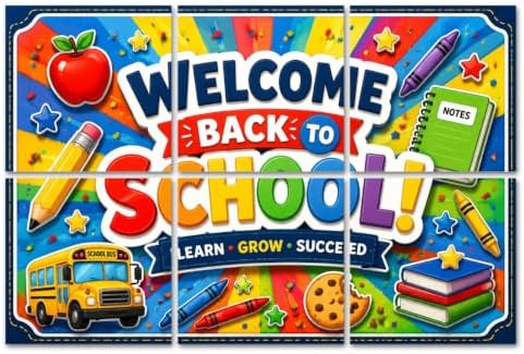 6 Pack Art Acoustic Panels Sound Absorbing Colorful Back to School Chalkboard School Supplies Bus Decorative Soundproof Wall Panels Self Adhesive for Home Recording Studios 72"x48"