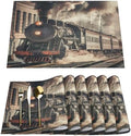 Placemats Set of 6 Washable Linen Place Mats Cloth Table Mats 12x18 Inch