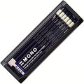 Tombow Premium MONO Pencil H (High Standard With Ultra Fine Particles) With Eraser, Drafting and Drawing, 1 Dozen