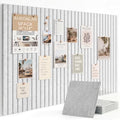 AHEONLAR Felt Bulletin Board 36"x 24", Cork Boards for Walls, 6 Pack Bulletin Board Large Cork Board for Office, Felt Boards with 40 Safe Removable Adhesive Tabs Wall Decor for Home(Light Gray)