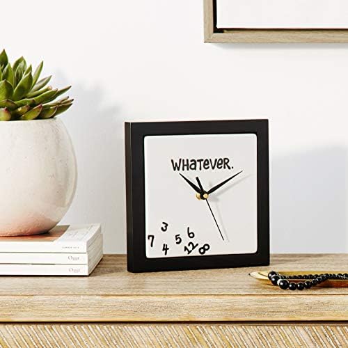 Enesco Our Name is Mud Whatever Scrambled Numbers Always Late Battery-Operated Wall Clock, 7.5 Inch