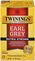 Twinings Earl Grey Extra Strong Bergamot Black Tea Bags, 20 CT Box (1 Pack)