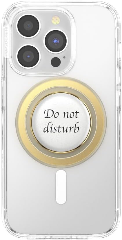 PopSockets Phone Grip for MagSafe, Magnetic Holder- Resin DND | Removable, For Kindle / Android / iPhone, With Magnet, White, Enamel, Designs