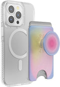 PopSockets Phone Wallet for MagSafe with Grip- Aura | PopWallet, Holds 3 Cards, Magnetic, Removable, Secure, Purple, Aura, Electronic Accessories, For iPad/Kindle/iPhone/Android