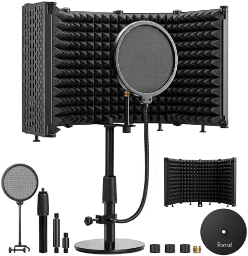 Microphone Stand With Isolation Shield,Recording Studio Equipment