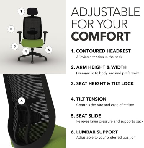 HON Altern Ergonomic Office Chair, Office Desk Computer Chair, Pear