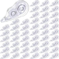 Nezyo 50 Count Clear Correction Tape, Back to School Supplies Transparent Correction Roller, Universal Correct Dispenser for School Office Teachers Students Corrector(White)