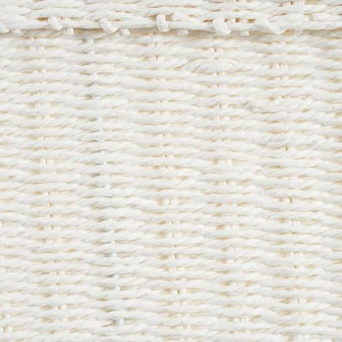 Household Essentials White Paper Rope Waste Basket Trash Bin for Bathroom, Bedroom, Office ML-7192