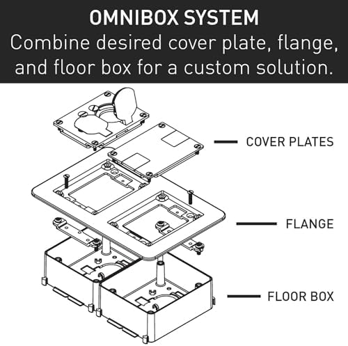 Legrand Wiremold Omnibox Floor Box Rectangular Black Duplex Cover Plate 1pk