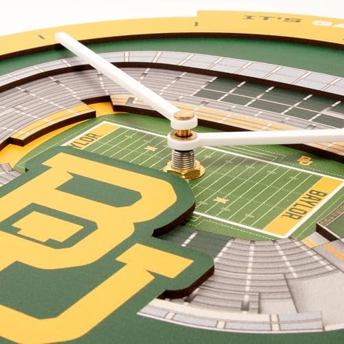 YouTheFan NCAA Baylor Bears StadiumView 3D Wall Clock