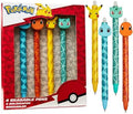 Pokemon Erasable Pens Set of 4 School Supplies Smooth Writing Retractable Pikachu Blue Gel Pens Ballpoint for Drawing Doodling Journaling Kawaii Anime Gifts