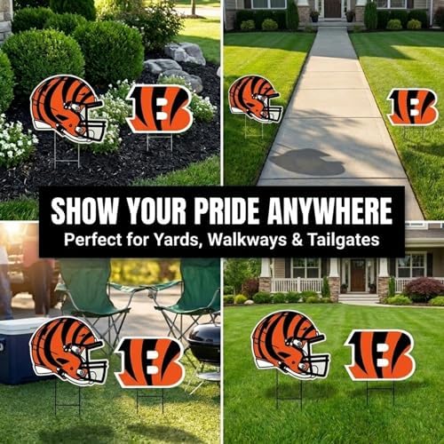 NFL Logo & Helmet 2 Pack Yard Sign Set