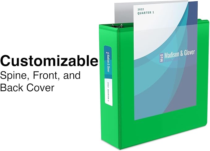 Staples Standard 3-Inch D-Ring Non-View Binder, Holds Up to 600 Sheets, Green, Large Capacity Binder for Office & School