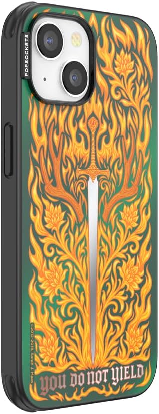 PopSockets iPhone 13 Phone Case with MagSafe- Fireheart | Magnetic, Wireless Charging, Camera & Drop Protection, Acotar, Throne, Glass, Sarah, Dragon