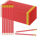 Sivak 100 Pack Red Colored Pencils with Eraser, Presharpened, Hexagonal, Erasable, Ideal for Drawing, Coloring, Marking, Grading, Teaching, Art, School