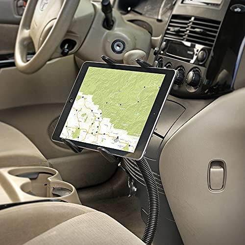 ARKON Mounts Car and Truck Seat Rail or Floor Tablet Mount | Heavy-Duty Seat Rail & Floor Mount | Strong Flexible Arm | Compatible with iPad, Galaxy, Tab, Google, & More | TAB188L22AL