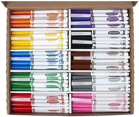 Crayola Fine Line Markers Classpack (200ct), Teacher Classroom Must Haves & Essentials, Bulk Kids Markers For Preschool, Kindergarten, Elementary School | Teacher Classroom Must Haves & Essentials, Bulk Kids Markers for Preschool, Kindergarten, Element...