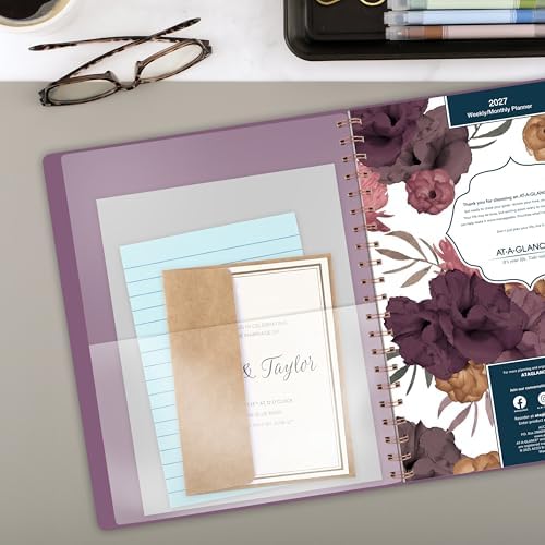 AT-A-GLANCE 2027 Planner, Weekly & Monthly, 13-Month Jan-Jan, 8.5" x 11", Dark Romance (5254-905-27)
