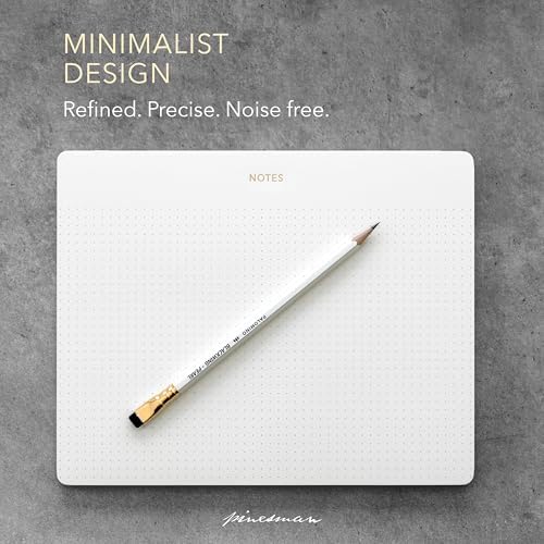 Pinesman Desk Notepad, Dotted, 3-Pack, 150 Tear-Off Sheets, 9.8 x 7.9 in