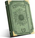 Ovesmusl Sunflower PU Leather A5 Binder 6 Ring Refillable Journal Cover