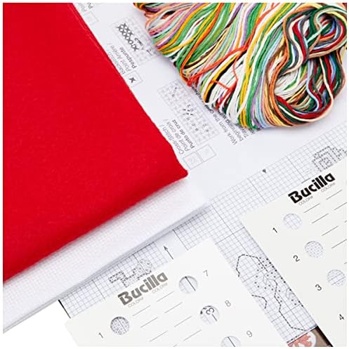 Bucilla Counted Cross Stitch Ornament Kit, 84293 Tiny Stocking, White