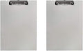 Amazon Basics Aluminum Clipboard, Letter Size, Office Supplies, 2-Pack, Silver