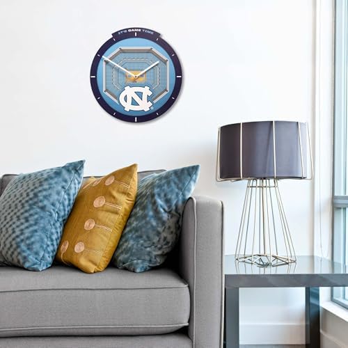 YouTheFan NCAA North Carolina Tar Heels StadiumView 3D Wall Clock