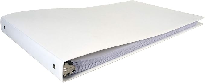 11x17 Binder Poly Panel Featuring a 1" Round Ring White