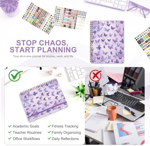 Planner 2026-2027, Weekly and Monthly Academic Planner, July 2026 - June 2027, Hardcover Calendar Agenda Book for School Year Planning, School Supplies for Teacher and Student, Letter Size(8.5'' x 11'')