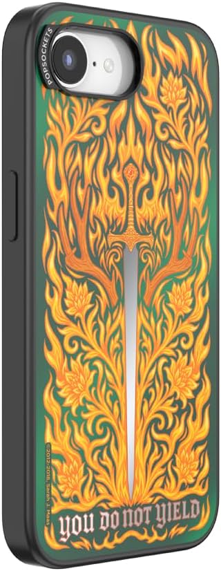 PopSockets iPhone 16/17E Phone Case with MagSafe- Fireheart | Magnetic, Wireless Charging, Camera & Drop Protection, Acotar, Throne, Glass, Sarah, Dragon