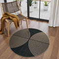 Lahome Rainbow Small Round Rug, 3ft Circular Indoor Outdoor Entryway Rug