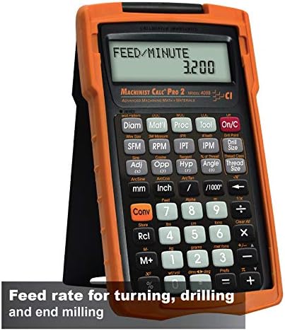 Calculated Industries 4088 Machinist Calc Pro 2 Advanced Machining Calculator | Speeds and Feeds, DOC, LOC and WOC for Materials and Tool settings | Machinists, Setters, Tool & Die Makers, Shop Owners
